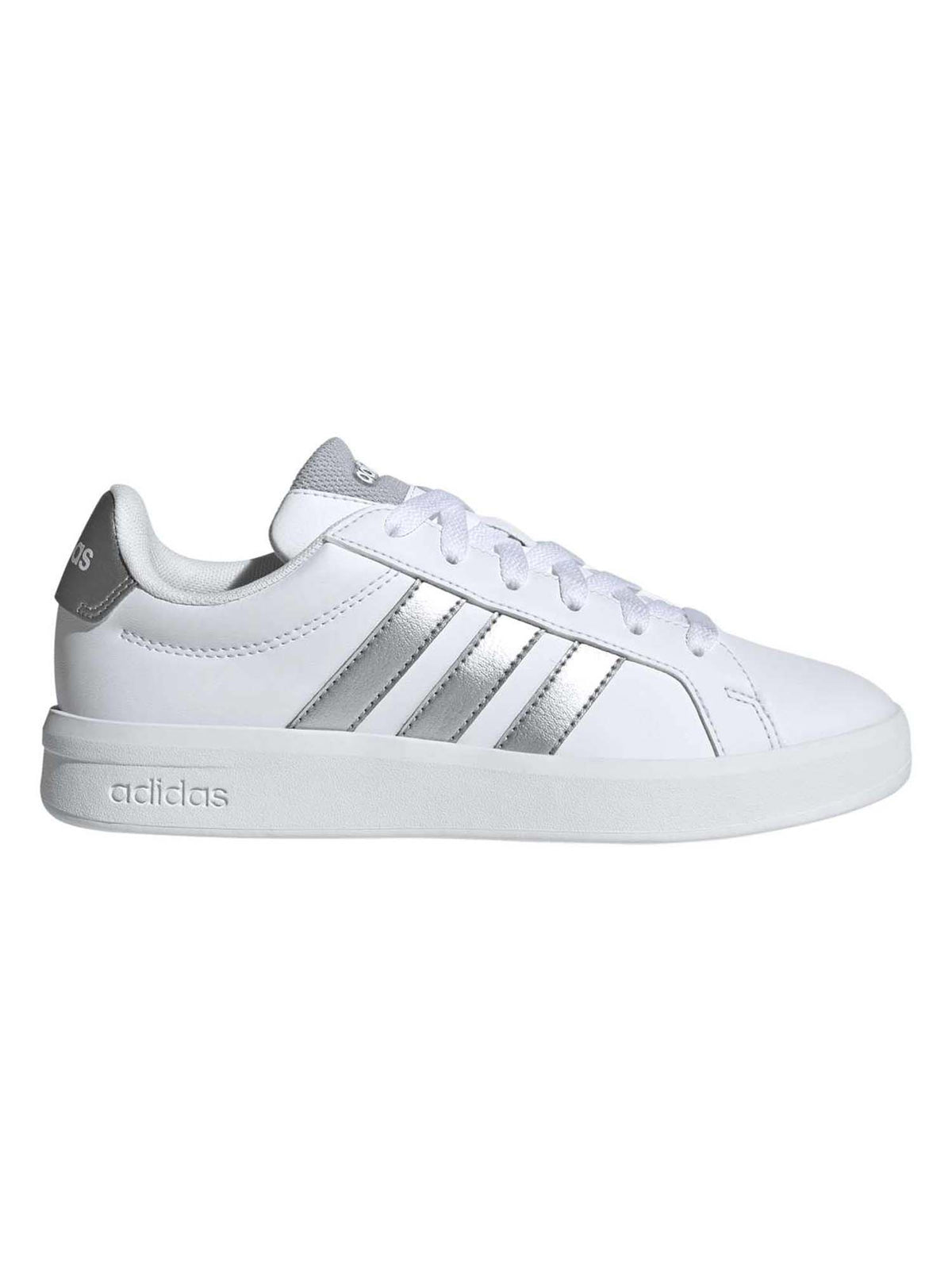 Adidas grand court sneakers gs da bambino/a bianco argento