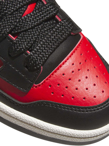 SNEAKERS RAPID COURT LOW ADIDAS JUNIOR NERO ROSSO