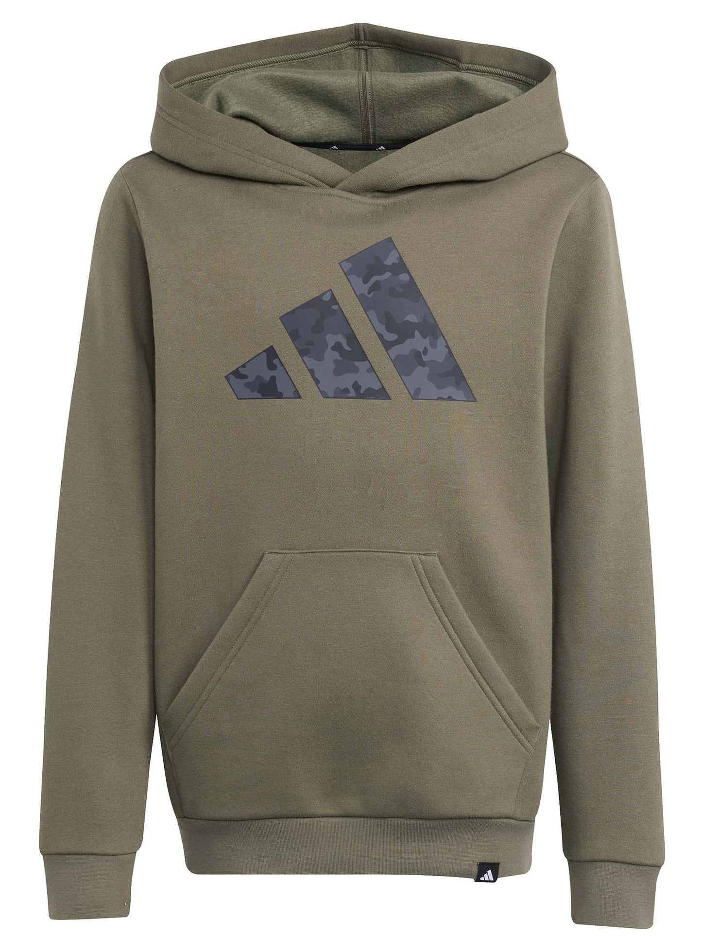 FELPA CON CAPPUCCIO CON GRAFICA MIMETICA ADIDAS BAMBINI OLIVA