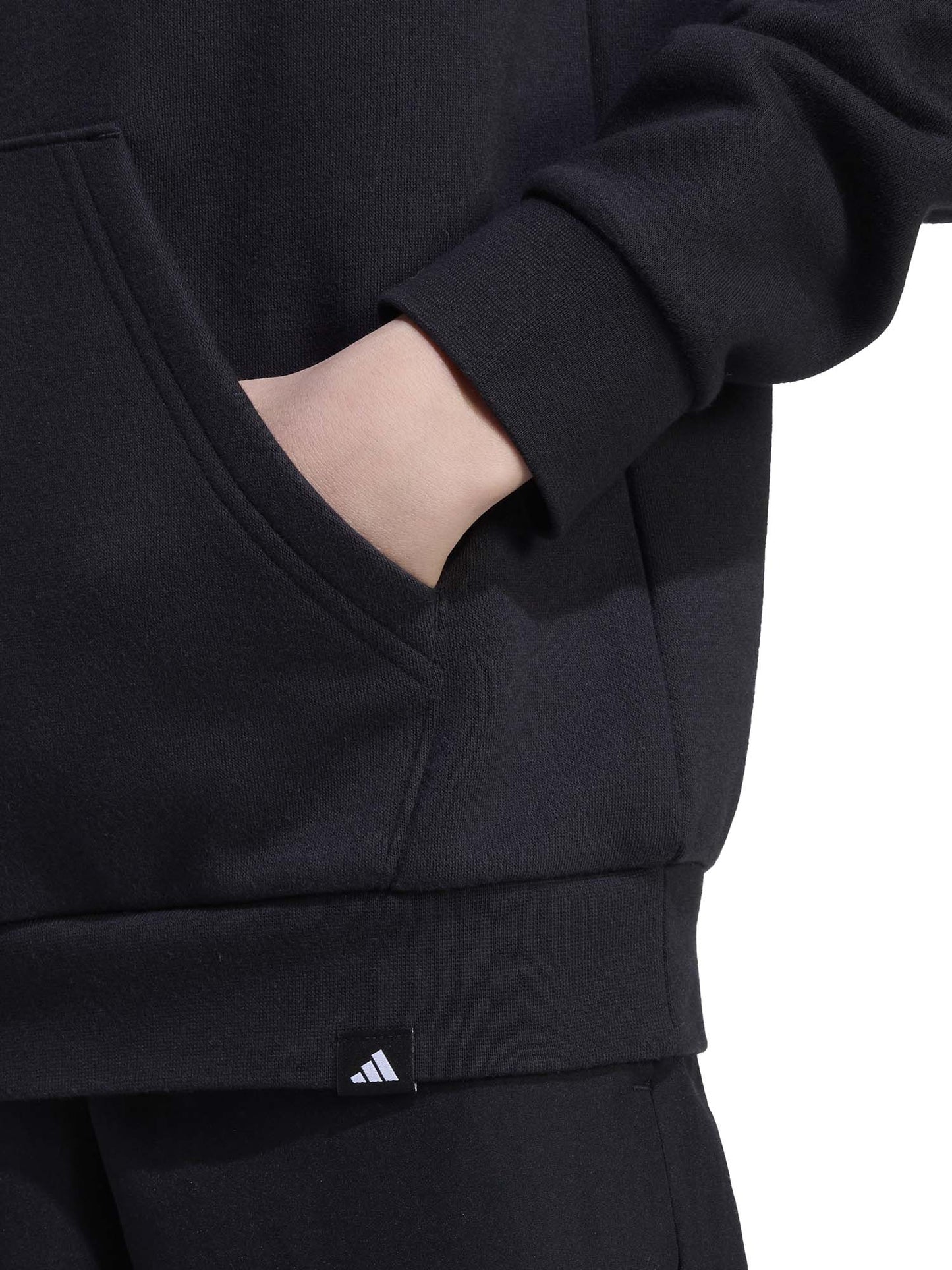 FELPA CON CAPPUCCIO CON GRAFICA MIMETICA ADIDAS BAMBINI NERO