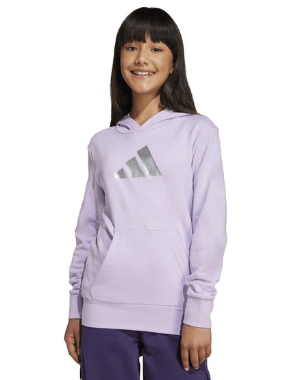 FELPA CON CAPPUCCIO ADIDAS DA BAMBINA LILLA