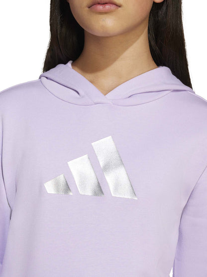 FELPA CON CAPPUCCIO ADIDAS DA BAMBINA LILLA