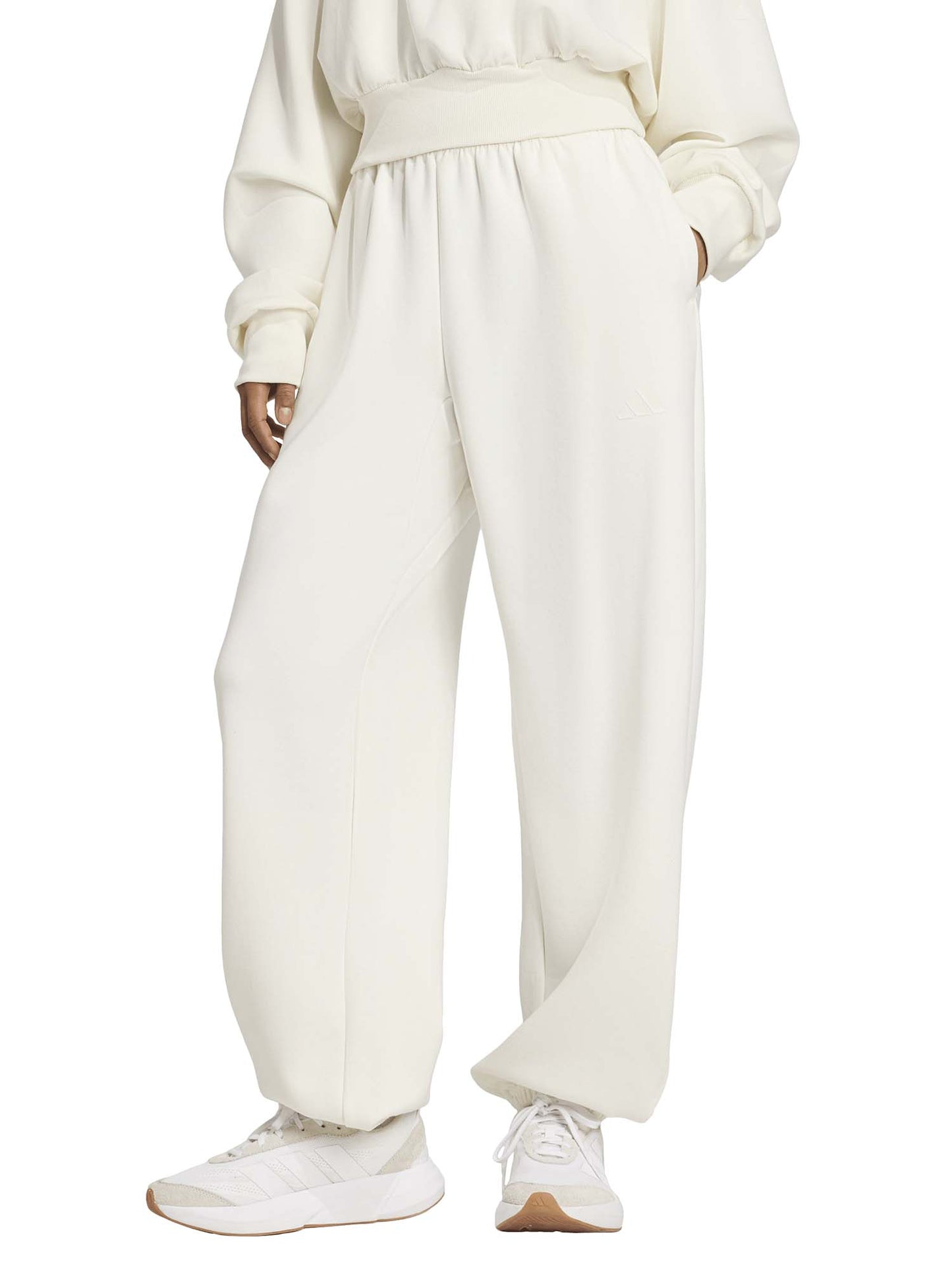 Pantaloni sportivi ampi Soft Lux da donna bianchi Adidas