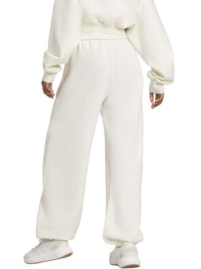 Pantaloni sportivi ampi Soft Lux da donna bianchi Adidas