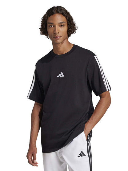 T-SHIRT ESSENTIALS ADIDAS UOMO NERO BIANCO