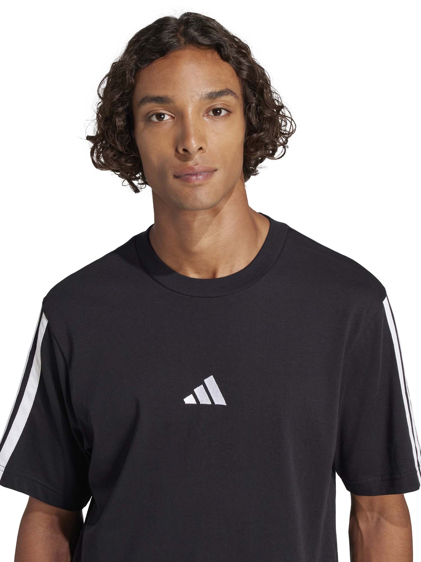 T-SHIRT ESSENTIALS ADIDAS UOMO NERO BIANCO
