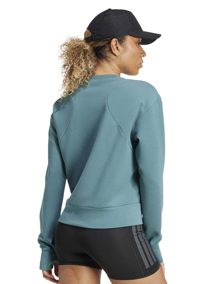 FELPA DESIGNED-FOR-TRAINING WARM-UP ADIDAS DONNA VERDE