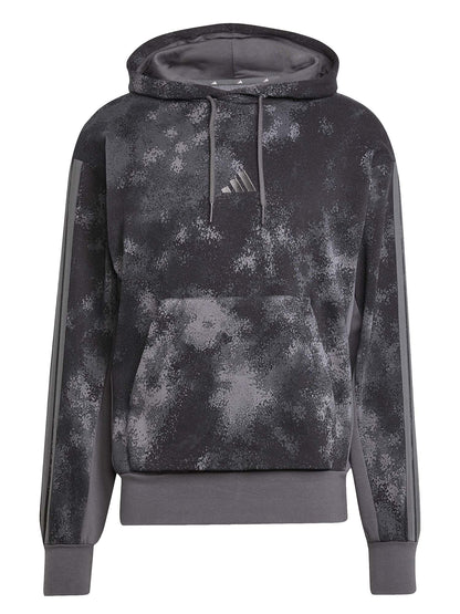 FELPA CON CAPPUCCIO AOP COLOURBLOCK ADIDAS DA UOMO NERO