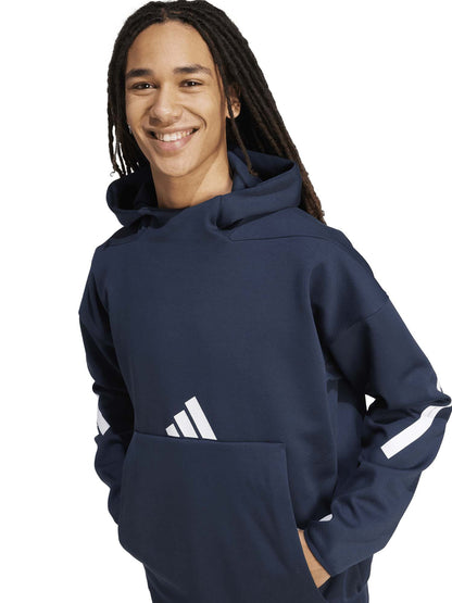 FELPA CON CAPPUCCIO HOODIE Z.N.E.ADIDAS UOMO BLU
