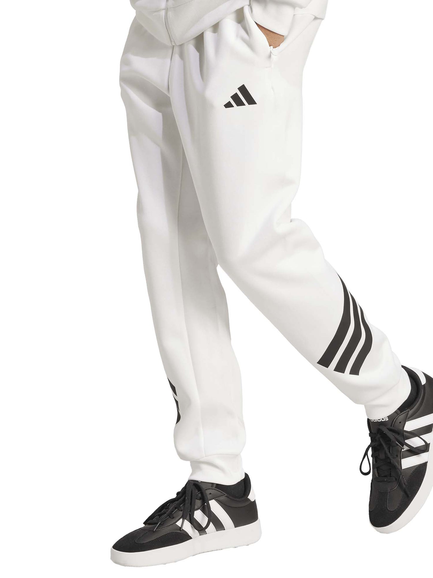 Pantaloni sportivi Adidas Future Icons 3-Stripes da uomo bianchi