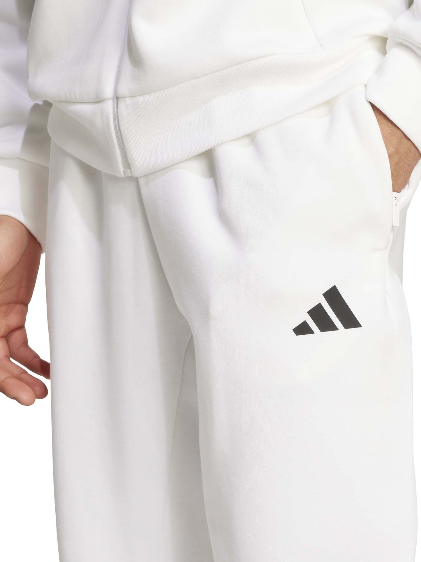 Pantaloni sportivi Adidas Future Icons 3-Stripes da uomo bianchi