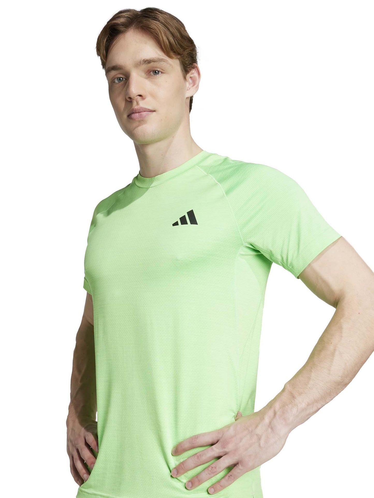 T-SHIRT GIROCOLLO TRAINING ADIDAS DA UOMO LIME