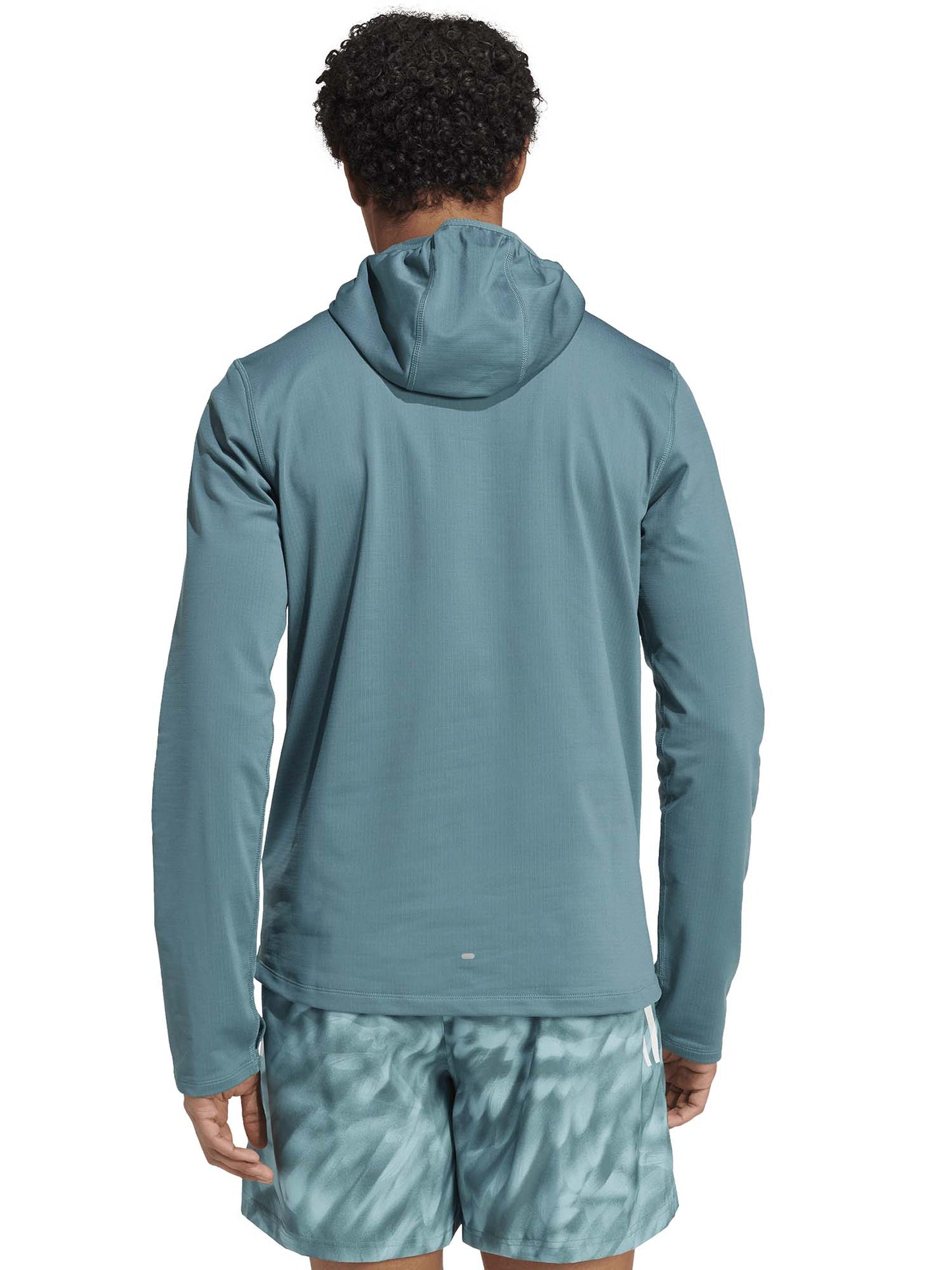 MAGLIA RUNNING CON CAPPUCCIO ADIDAS DA UOMO VERDE