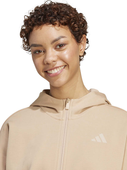 FELPA CON CAPPUCCIO FUTURE ICONS SMALL LOGO ADIDAS DA DONNA NOCCIOLA