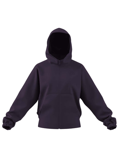 FELPA FULL ZIP E CAPPUCCIO ADIDAS DA DONNA VIOLA