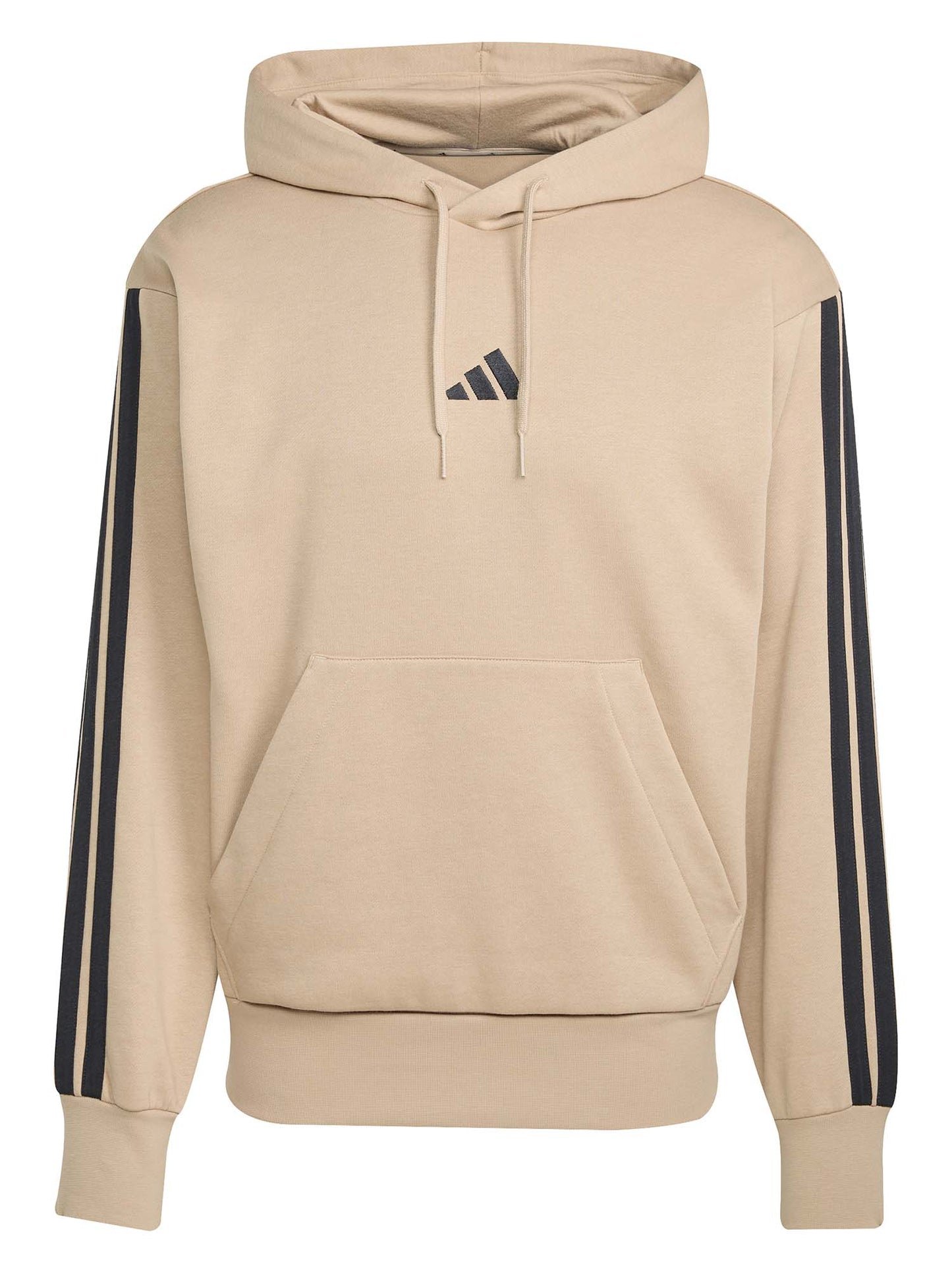 FELPA CON CAPPUCCIO ESSENTIALS 3-STRIPES ADIDAS DA UOMO NOCCIOLA
