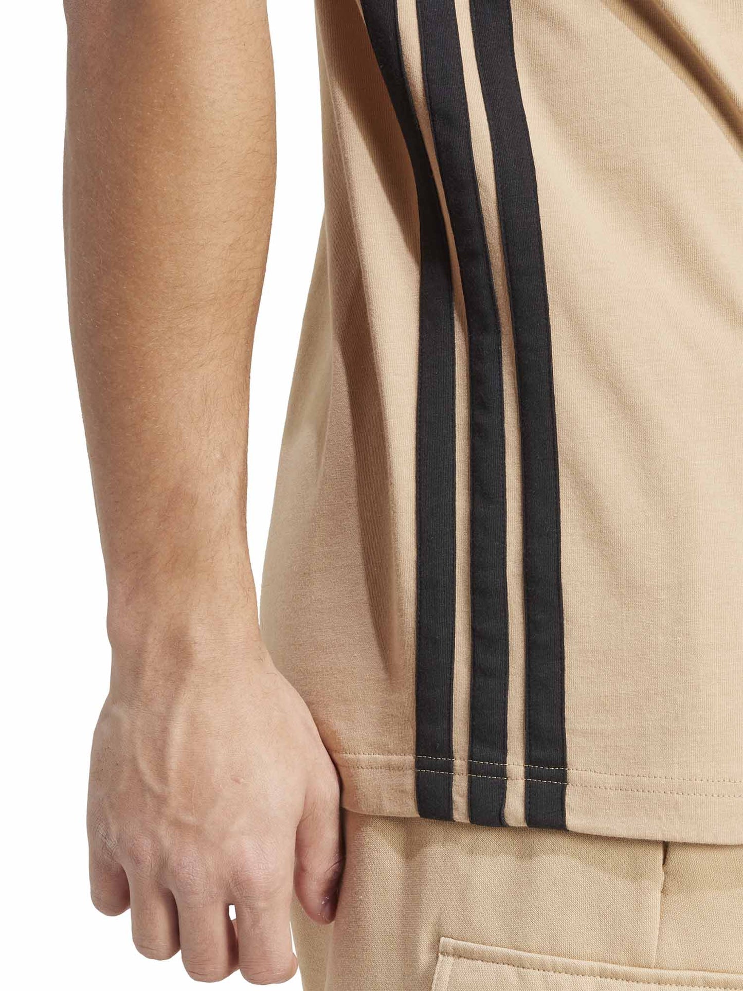 T-SHIRT ESSENTIALS ADIDAS UOMO NOCCIOLA