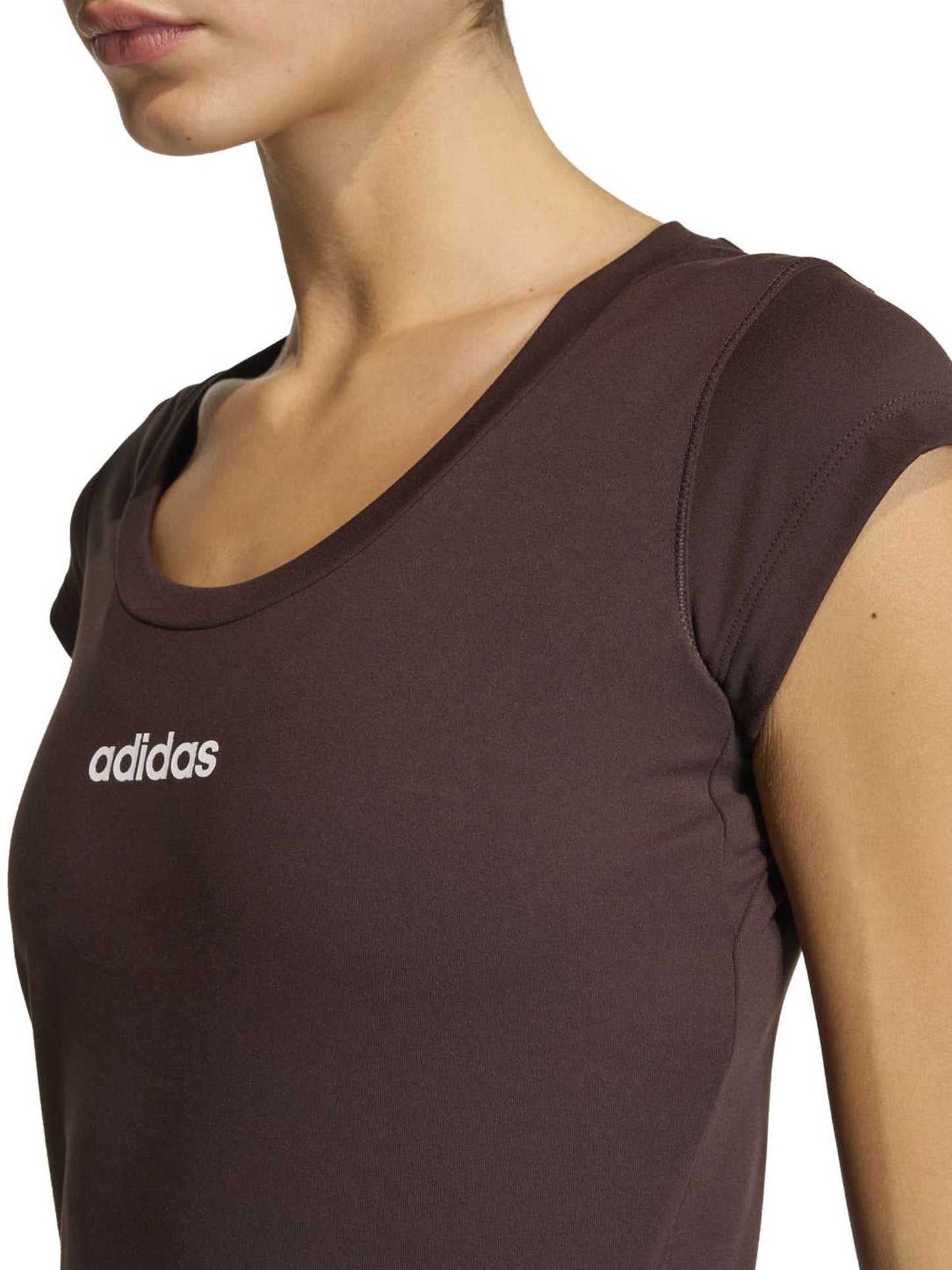 Adidas Hyperglam Baby Tee, t-shirt da donna marrone