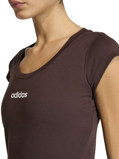 Adidas Hyperglam Baby Tee, t-shirt da donna marrone