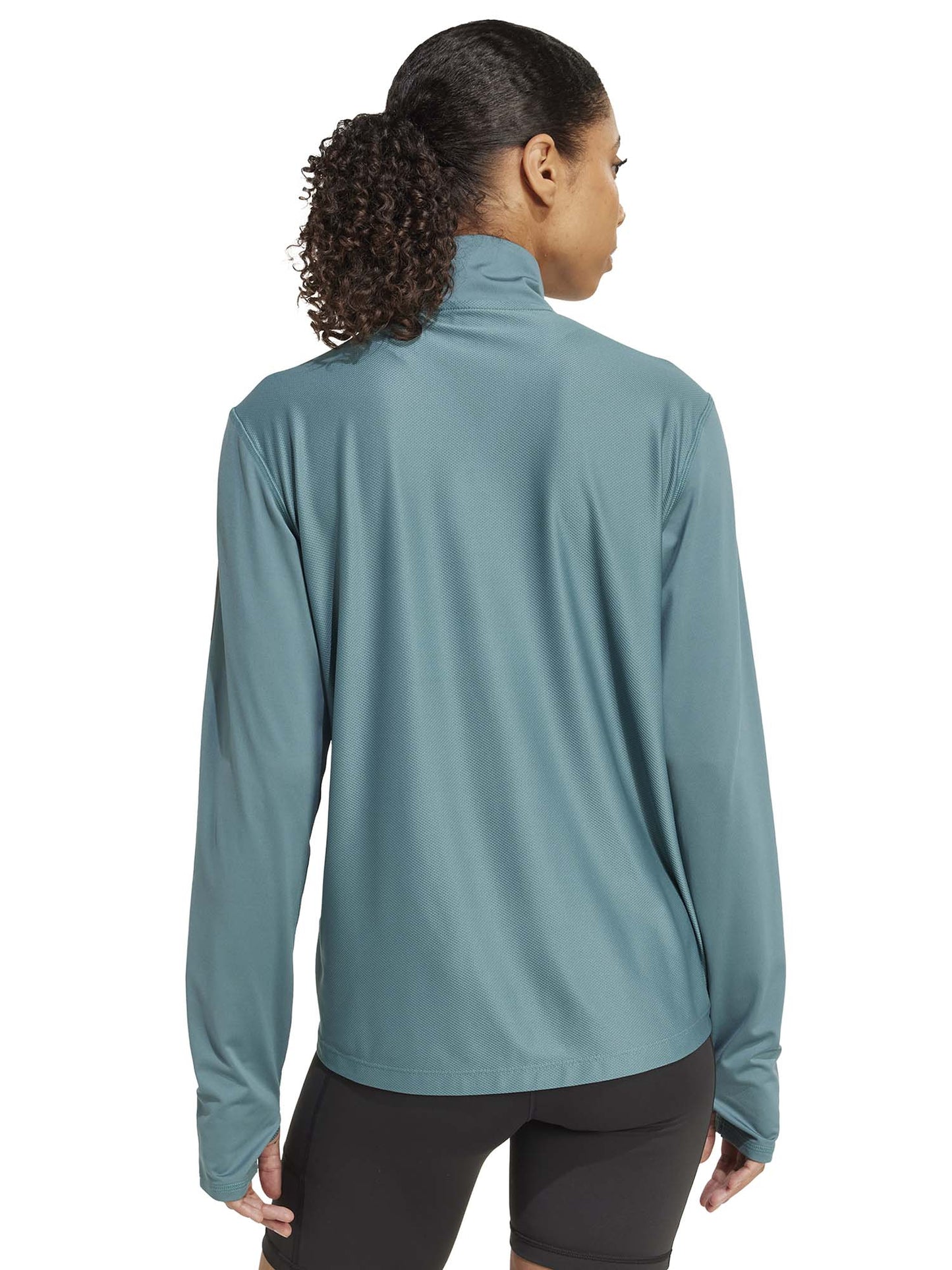 MAGLIA TECNICA CON 1/2 ZIP ADIDAS DA DONNA VERDE