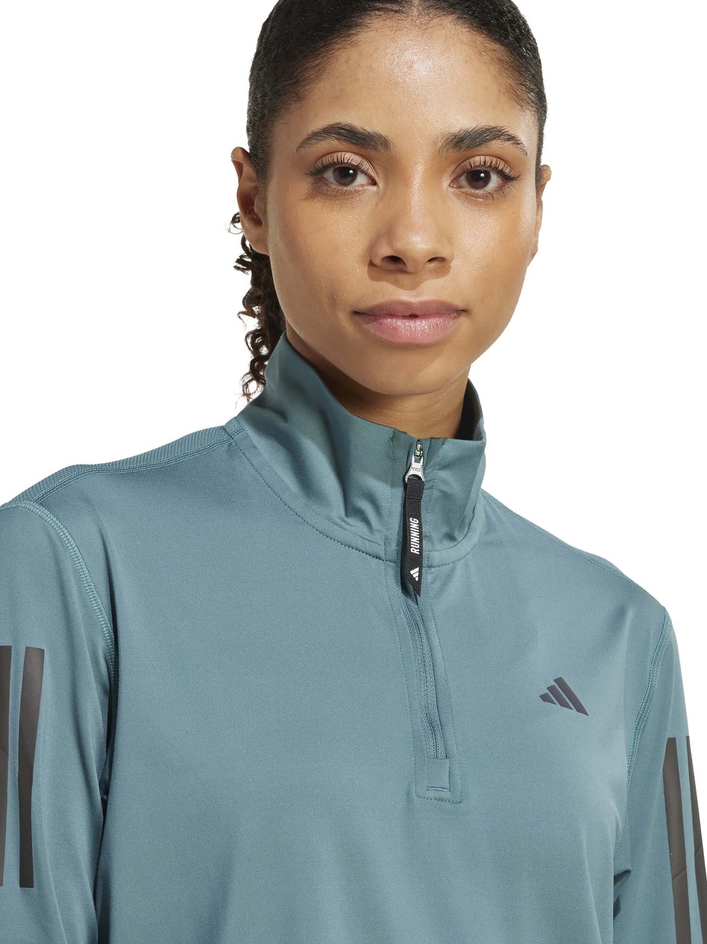 MAGLIA TECNICA CON 1/2 ZIP ADIDAS DA DONNA VERDE