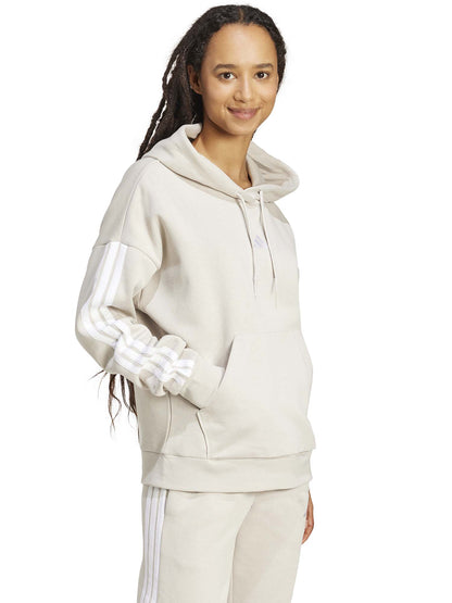 FELPA CON CAPPUCCIO ESSENTIALS ADIDAS DA DONNA SABBIA