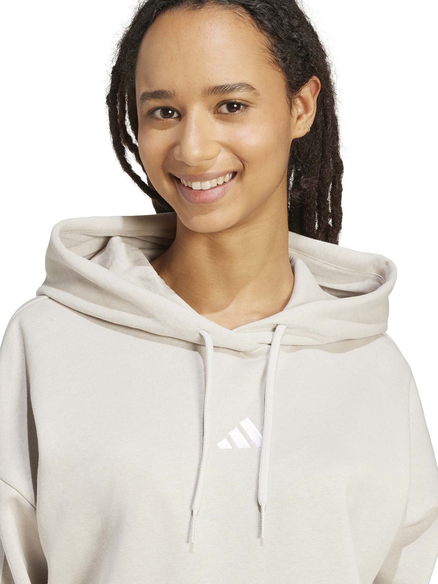 FELPA CON CAPPUCCIO ESSENTIALS ADIDAS DA DONNA SABBIA