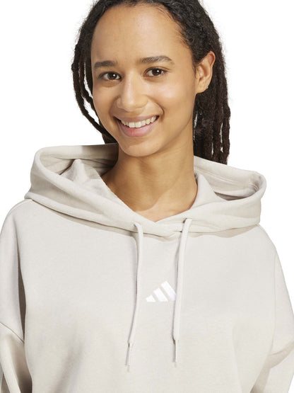 FELPA CON CAPPUCCIO ESSENTIALS ADIDAS DA DONNA SABBIA
