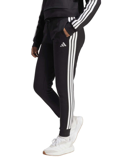 PANTALONE SLIM ESSENTIALS IN PILE ADIDAS DONNA NERO