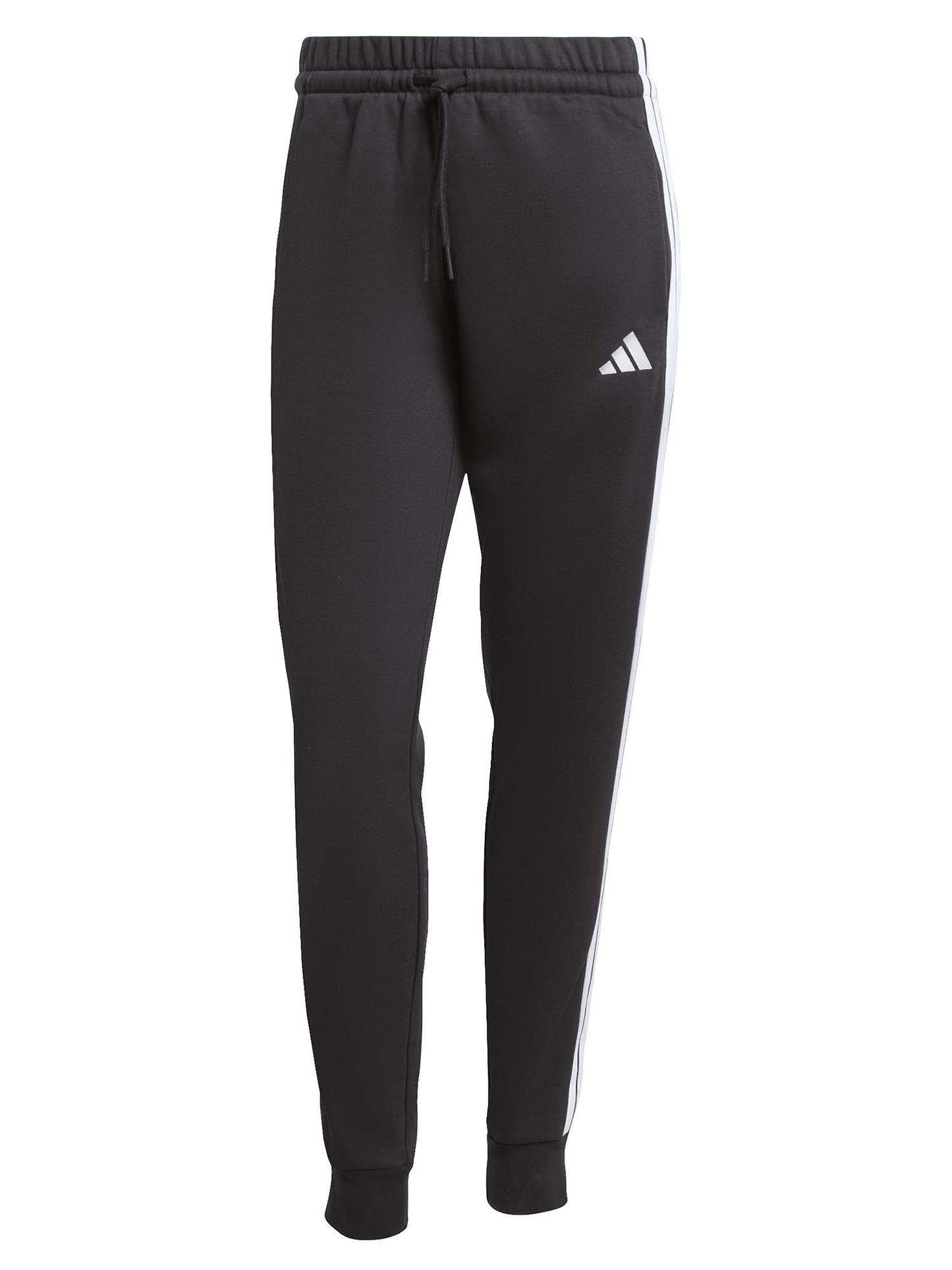 PANTALONE SLIM ESSENTIALS IN PILE ADIDAS DONNA NERO