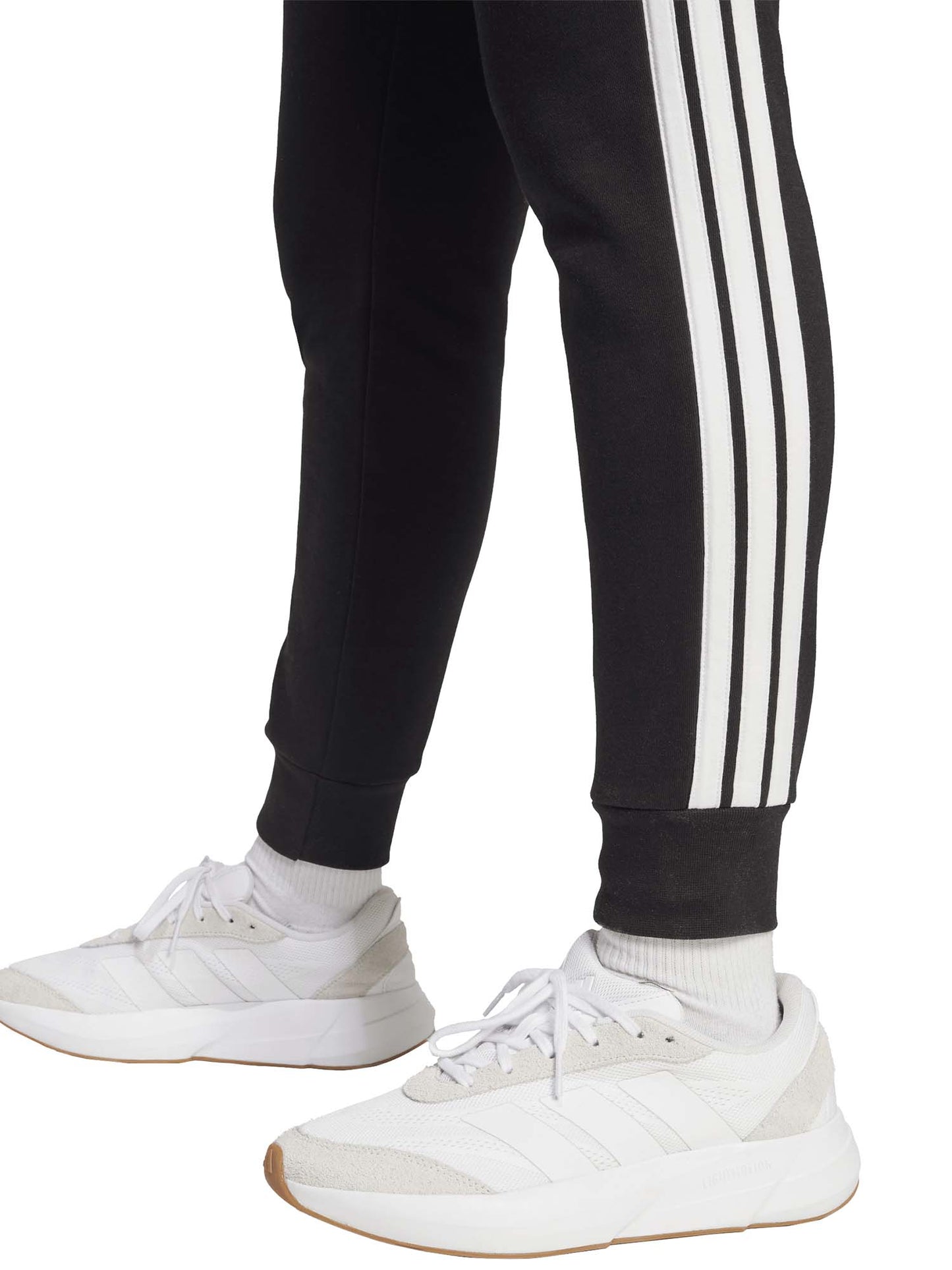 PANTALONE SLIM ESSENTIALS IN PILE ADIDAS DONNA NERO