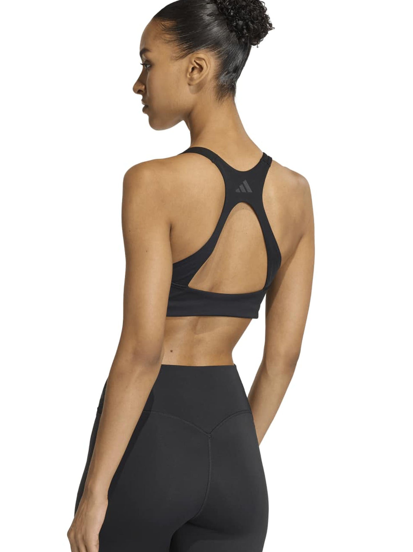 Adidas Optime Workout 3-Stripes, reggiseno sportivo da donna nero