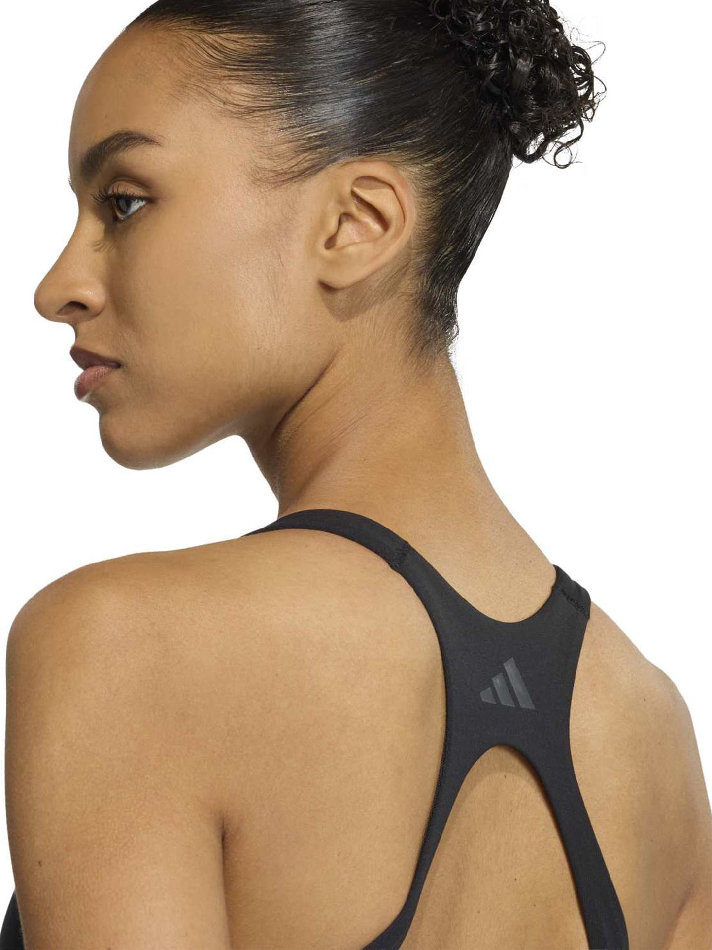Adidas Optime Workout 3-Stripes, reggiseno sportivo da donna nero