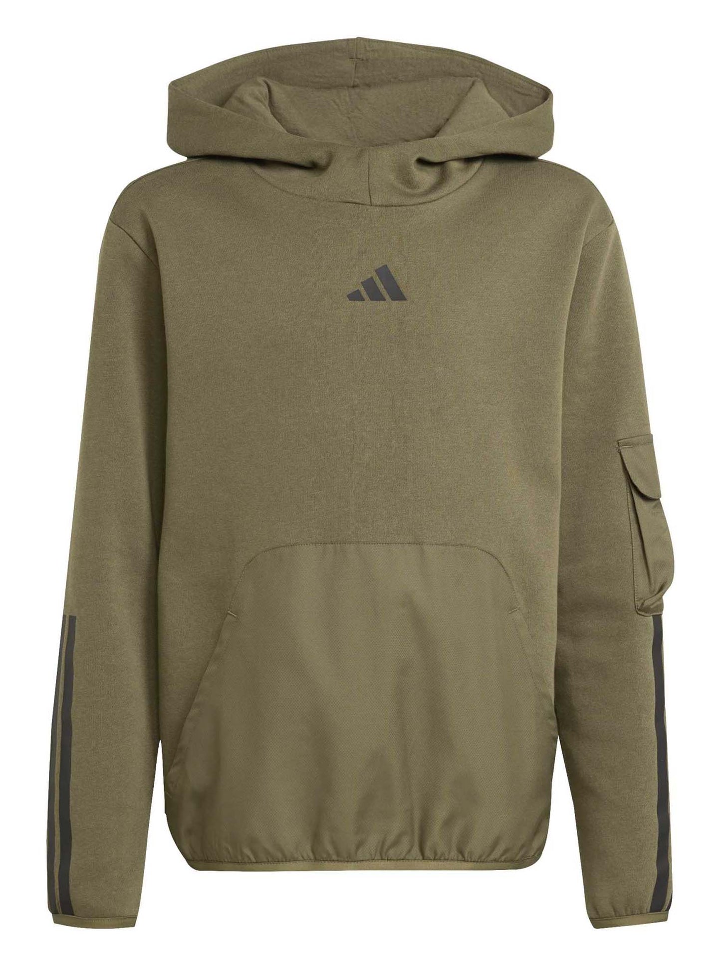 Adidas Utility Pack Fleece Hoodie, felpa Unisex bambino verde