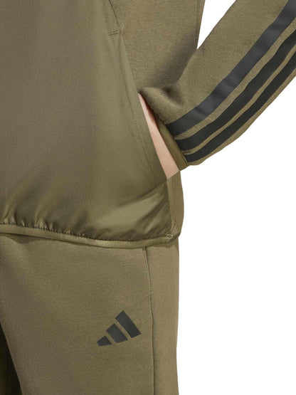 Adidas Utility Pack Fleece Hoodie, felpa Unisex bambino verde