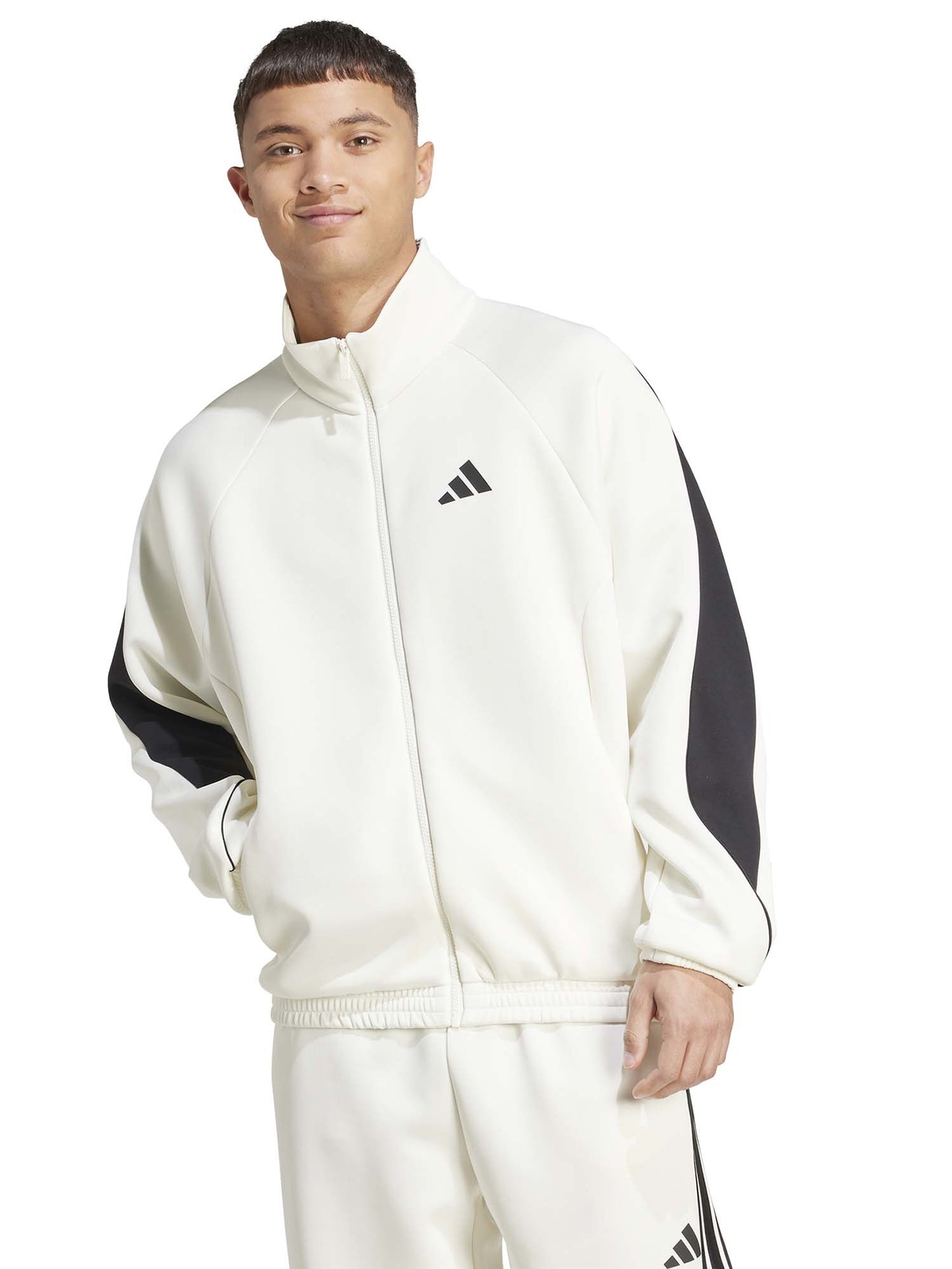 ADIDAS FELPA STADIUM UOMO BIANCO NERO