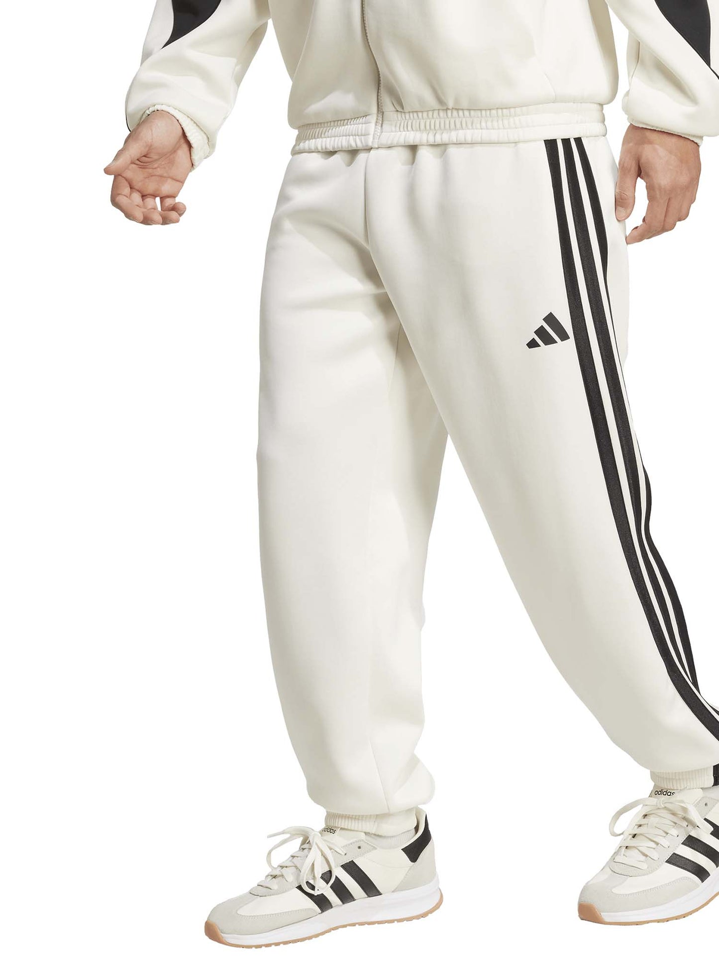 PANTALONI DA ALLENAMENTO STADIUM ADIDAS UOMO BIANCO NERO