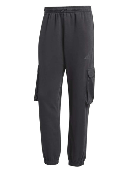 Adidas City Tech Utility Fleece Pants, pantalone da uomo nero