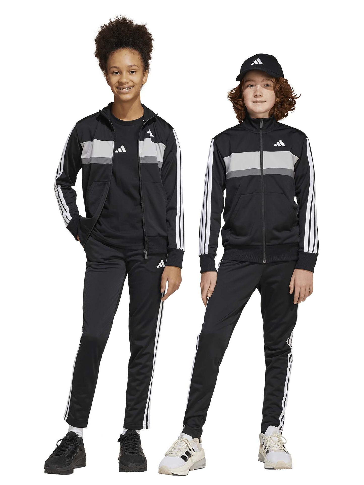 TUTA NERA ADIDAS ESSENTIALS TIBERIO 3STRIPES JUNIOR UNISEX