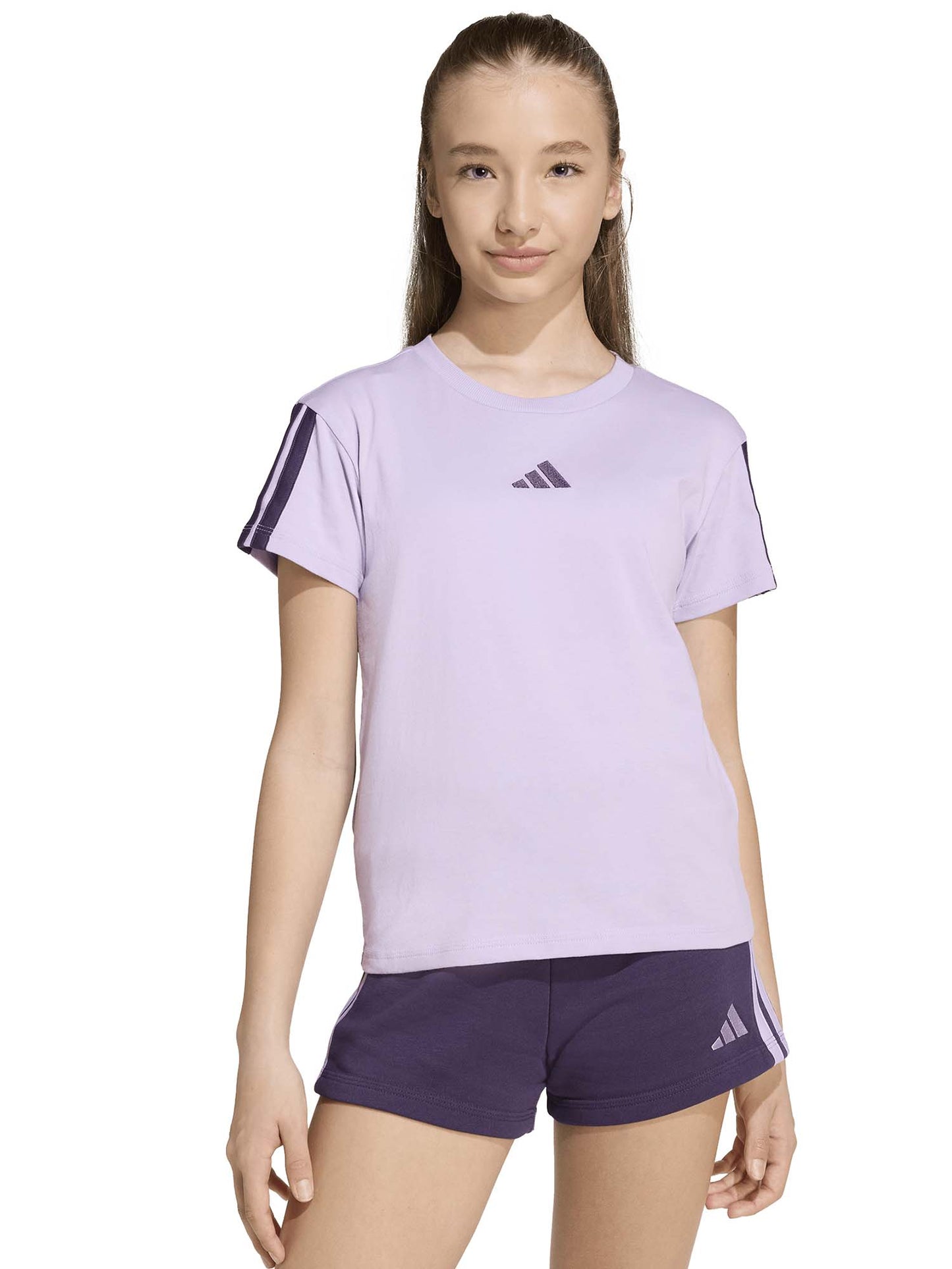 T-SHIRT ESSENTIALS ADIDAS DA BAMBINA LILLA