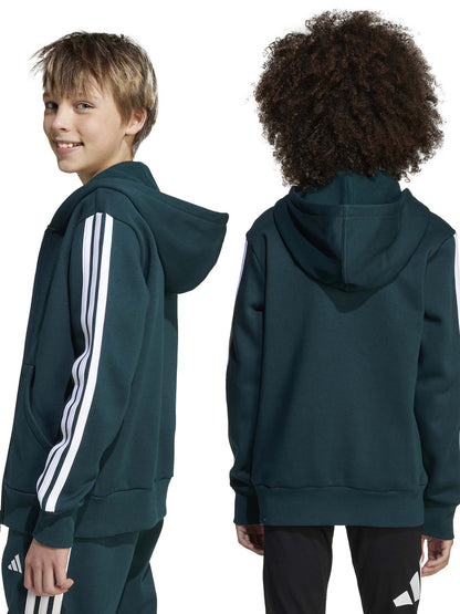 FELPA CON CAPPUCCIO E ZIP ADIDAS BAMBINI VERDONE