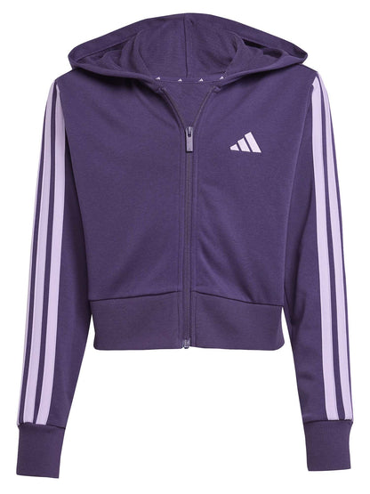 FELPA CON CAPPUCCIO ESSENTIALS ADIDAS DA BAMBINA VIOLA
