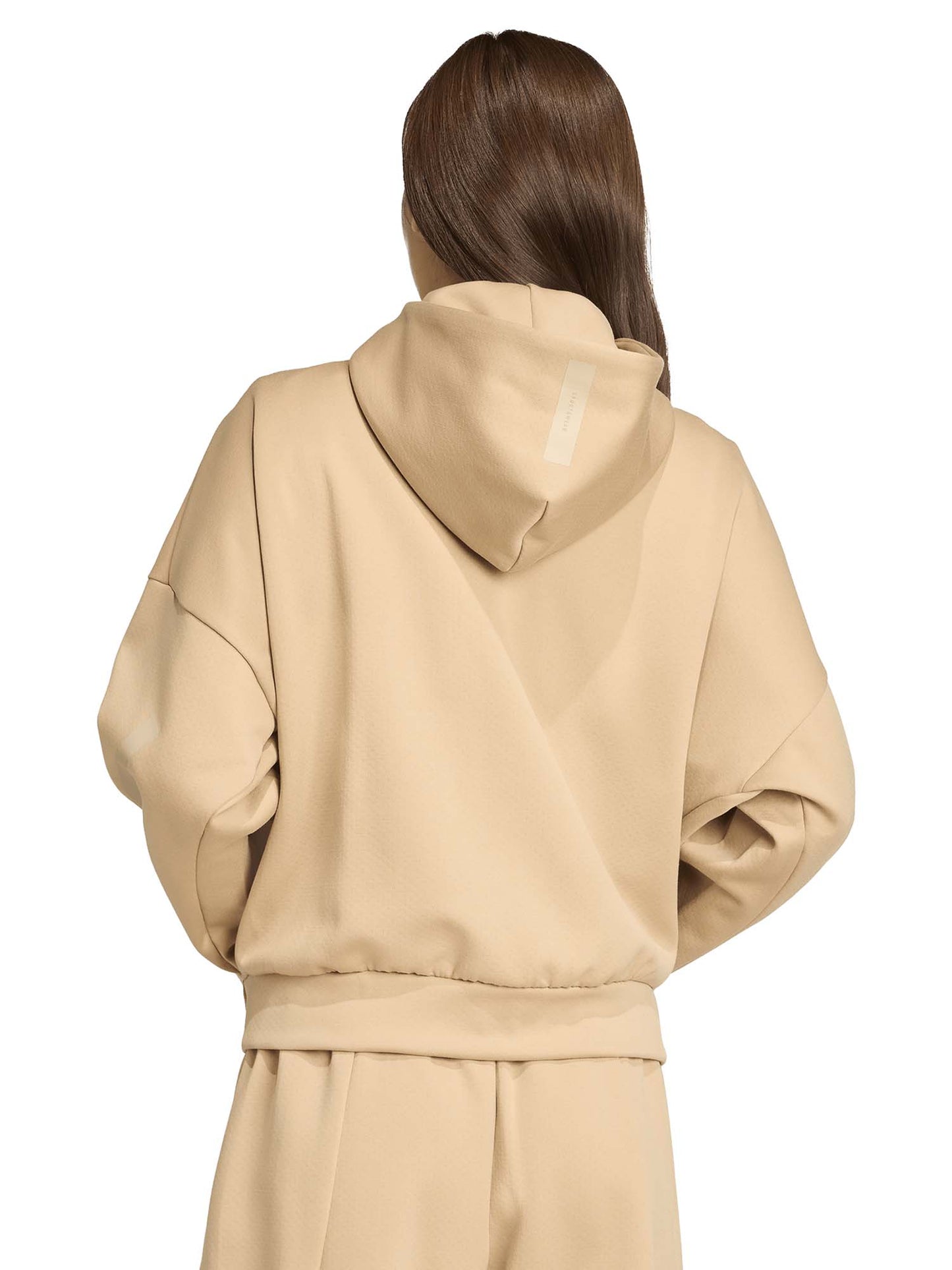 FELPA CON CAPPUCCIO E FULL ZIP Z.N.E. ADIDAS DA DONNA NOCCIOLA