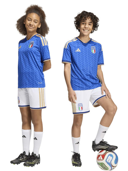 Adidas figc h sho y short calcio da bambino/a bianco