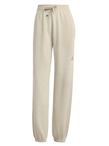 Pantaloni sportivi beige da donna Adidas in cotone French terry