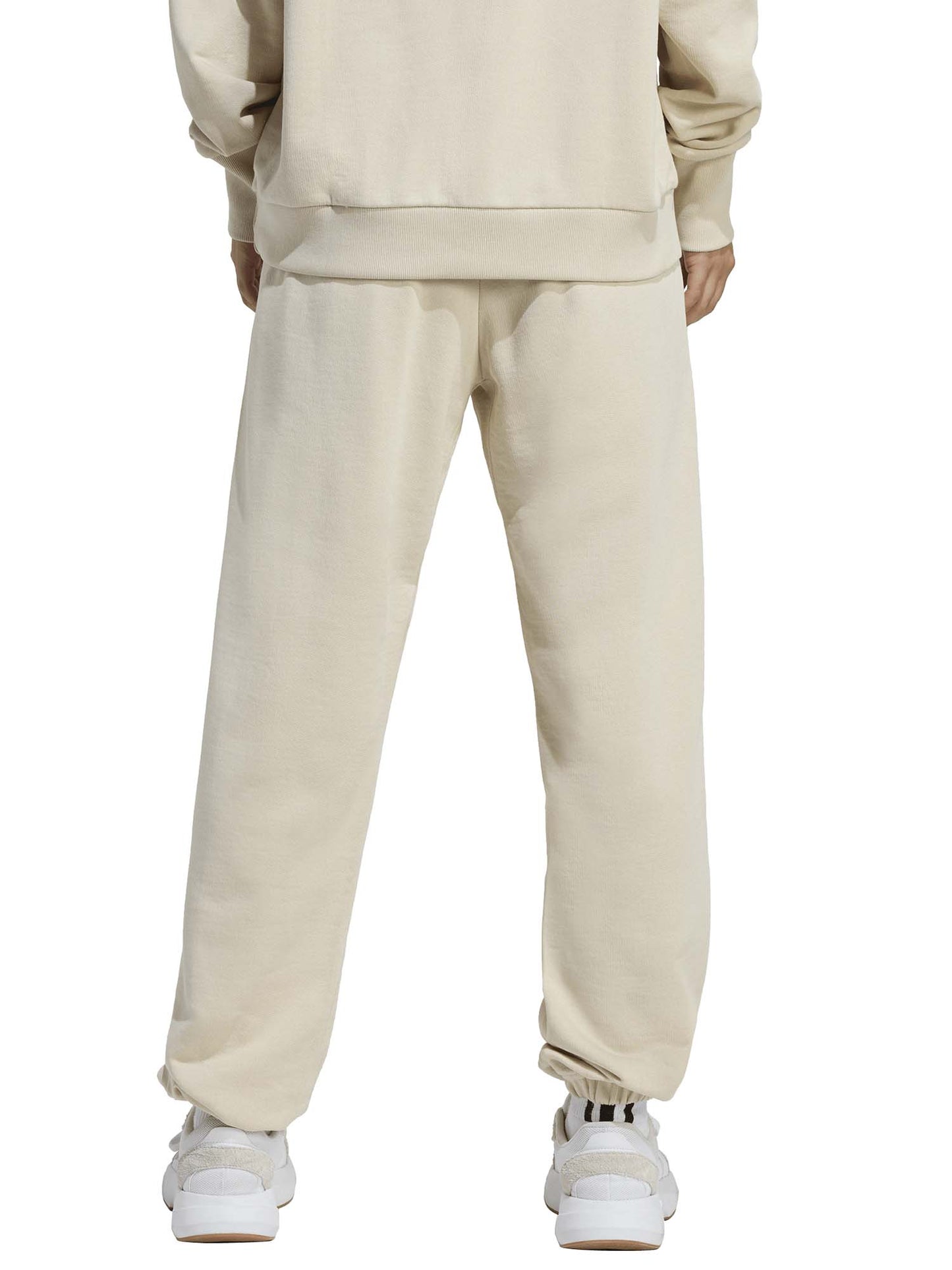 Pantaloni sportivi beige da donna Adidas in cotone French terry