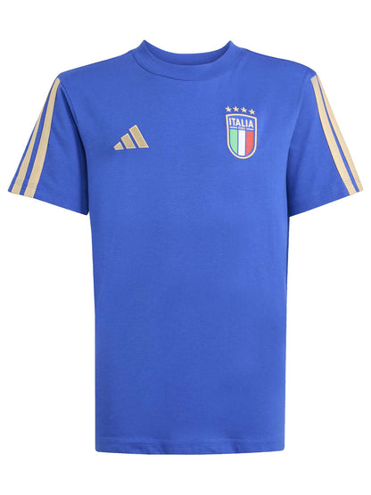 Adidas figc kids tee t-shirt mm calcio da bambino/a blu