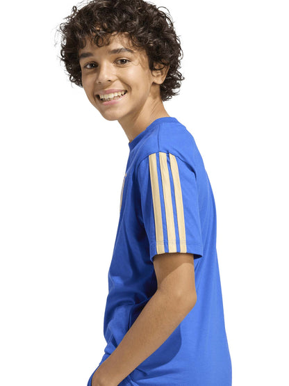Adidas figc kids tee t-shirt mm calcio da bambino/a blu