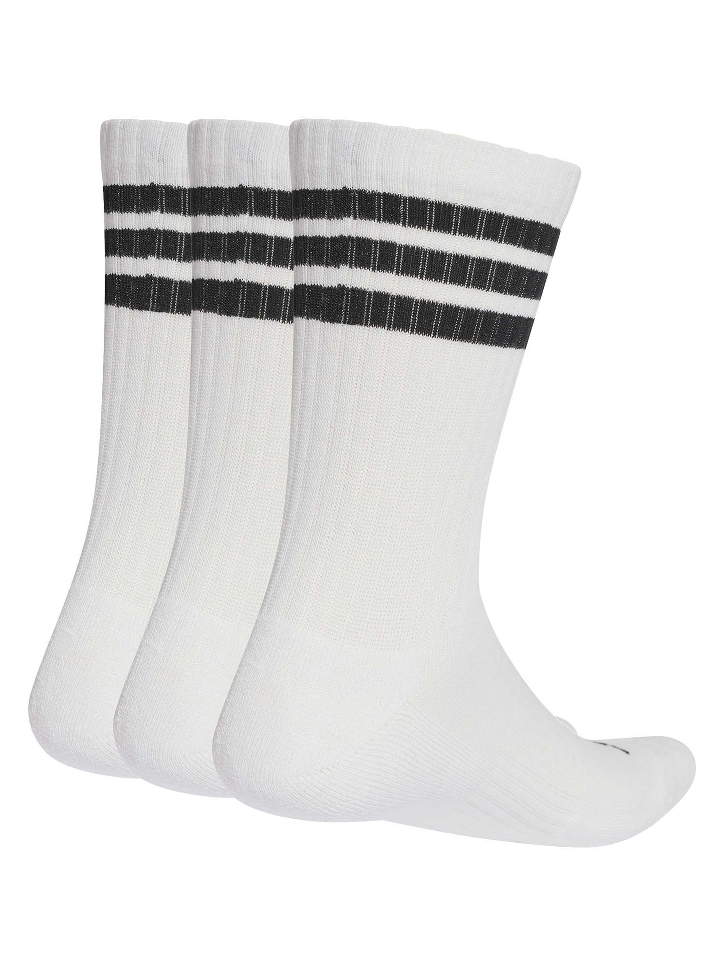 Set di 3 paia di calze alte Adidas Cushioned 3-Stripes bianche da uomo