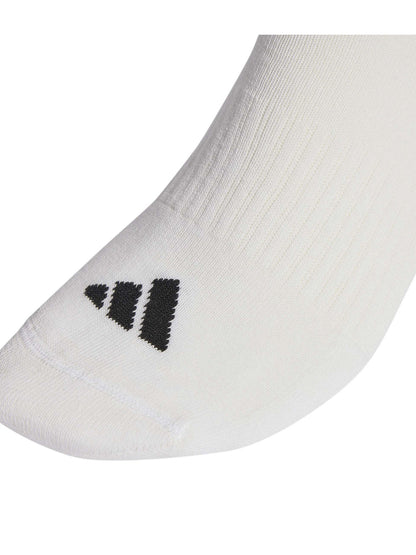 Set di 3 paia di calze alte Adidas Cushioned 3-Stripes bianche da uomo
